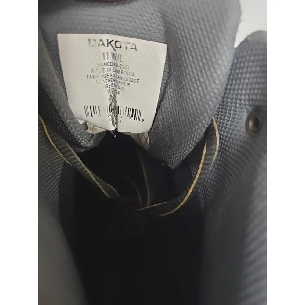 Dakota Men's 6" 2301 Aluminum Toe Composite Plate WP Work Boots Black Size 11W/L - Picture 4 of 7